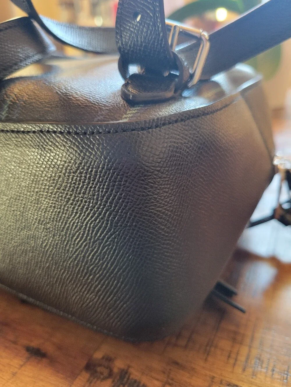 Coach Jordyn Backpack Signature Canvas Plaid F80051 Like New